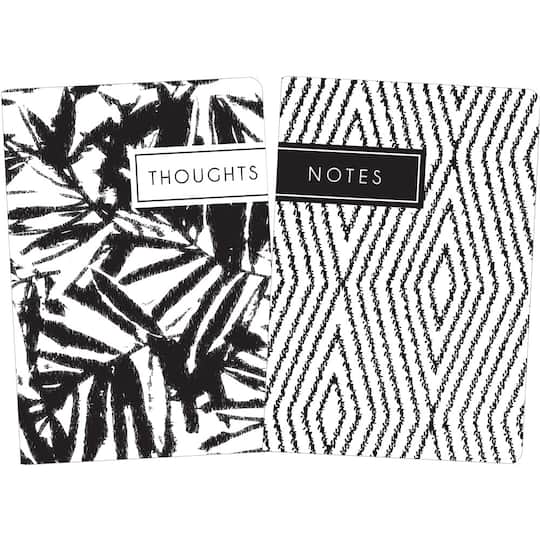 JAM Paper Bohemian Indigo Lightweight Hardcover Notebook, 2ct.